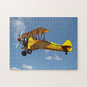Luft Mail Biplane Pussel