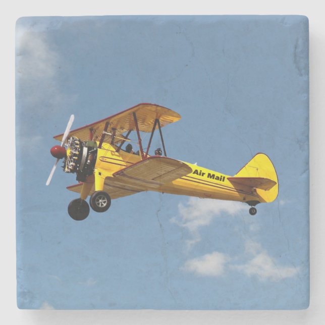 Luft Mail Biplane Stenunderlägg (Framsidan)