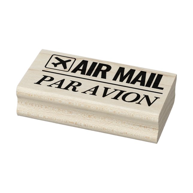 Luft Mail/Par Avion Shiwood frimärke Stämpel (Stämpel)