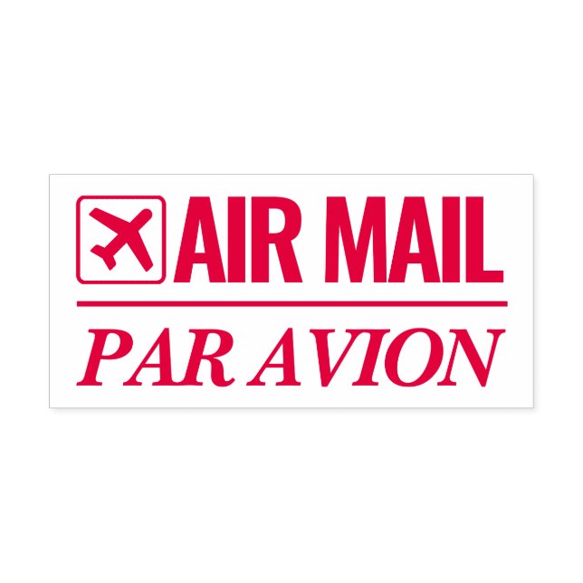 Luft Mail/Par Avion-självhäftande gummi frimärke Självfärgande Stämpel (Design)