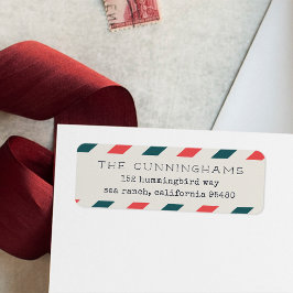 Luft Mail Returadress Etikett