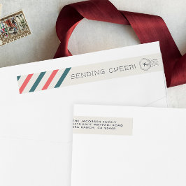 Luft Mail | Returadress för Helgdag Etikettband