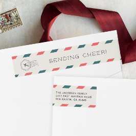 Luft Mail | Returadress för Helgdag Etikettband