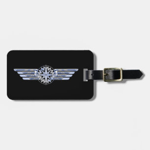 Luft Pilot Chrome as like Vinge Compass on Black Bagagebricka