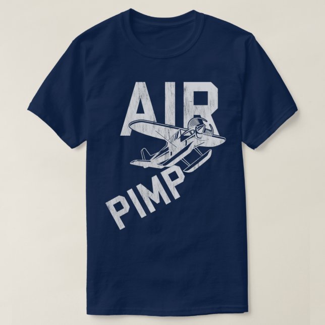 Luft Pimp Pilot Funny Distress Propeller Pl T Shirt (Design framsida)