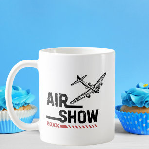 LUFT SHOW B-17 WWII-Vintage flygplan,Anpassningsba Kaffemugg