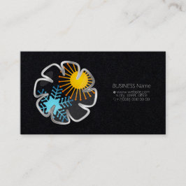 Luft som konditionerar fläkt sol och snöflingverks visitkort