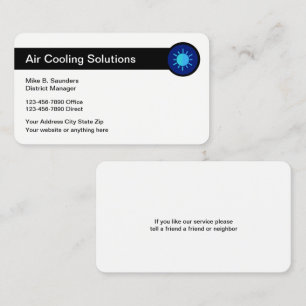 Luft som villkorar tjänste- Businesscards Visitkort
