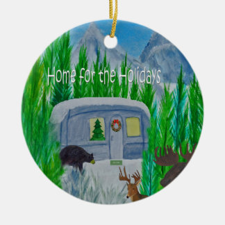 Luft-strömmande snowbundet återvideokamera julgransprydnad keramik