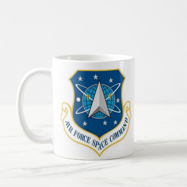 Luft styrkors rymdkommando, dubbelsidigt kaffemugg (Vänster)