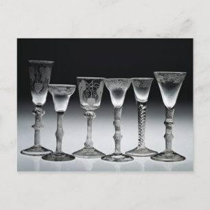 Luft-twist-glas, 1750-60 vykort