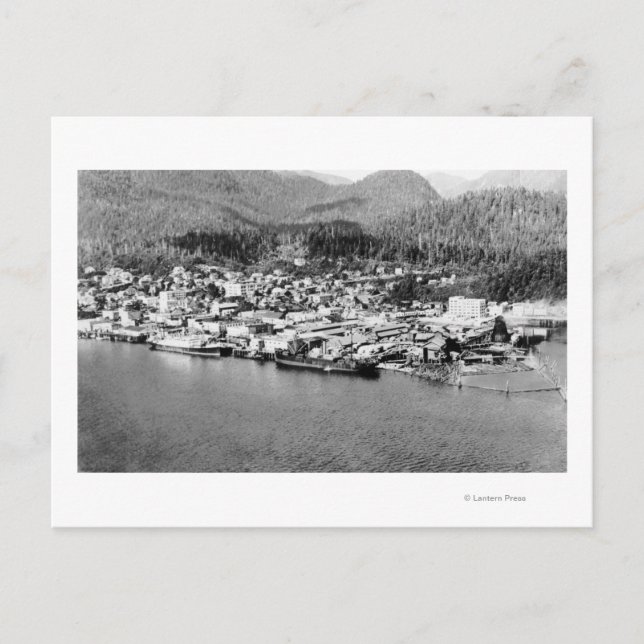 Luft View of Ketchikan, Alaska Photograph Vykort (Framsida)