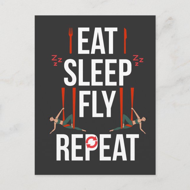 Luft-Yoga Artist Gymnastik Dans Aerialist Flicka Vykort (Framsida)