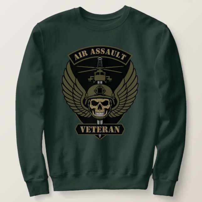 Luftanfall Veteran Taktiskt Emblem Lång Ärmad Tröja (Design framsida)