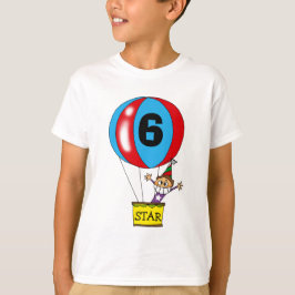 Luftballong 6e födelsedagsfest t-shirt