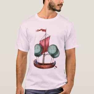 Luftballong Airship with Red Sail T-shirt