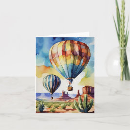 Luftballong Albuquerque Watercolor Kort