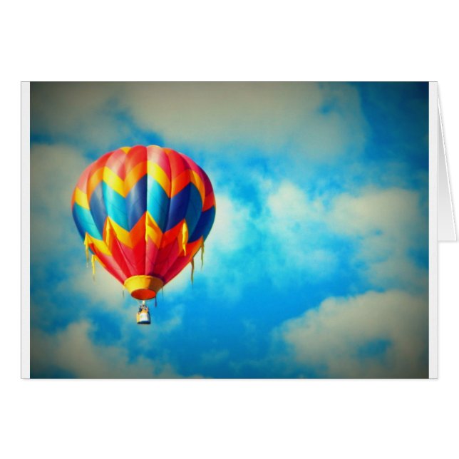 Luftballong Aloft i Blå himmel Hälsningskort (Framsidan Horizontal)