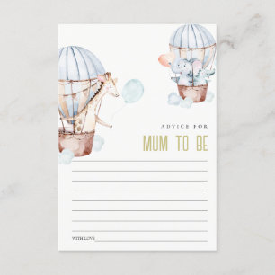 Luftballong Animal Advice for Morsa Baby Shower Tilläggskort
