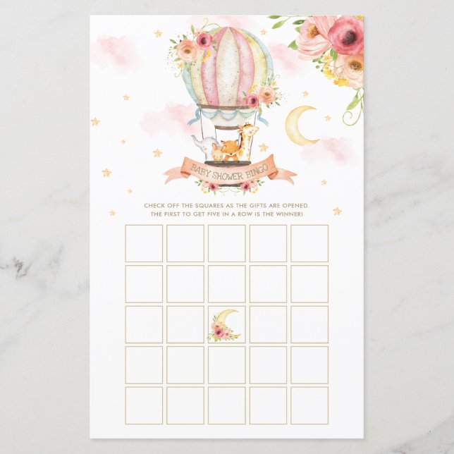 Luftballong Animals Babyskor Bingo Game (Framsida)