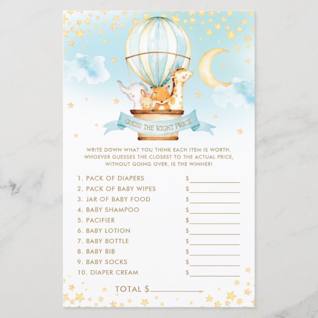 Luftballong Animals Gissa Högernas Prisa spel (Framsida)