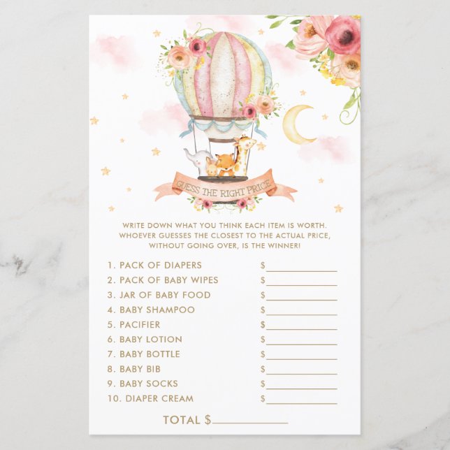 Luftballong Animals Gissa Högernas Prisa spel (Framsida)