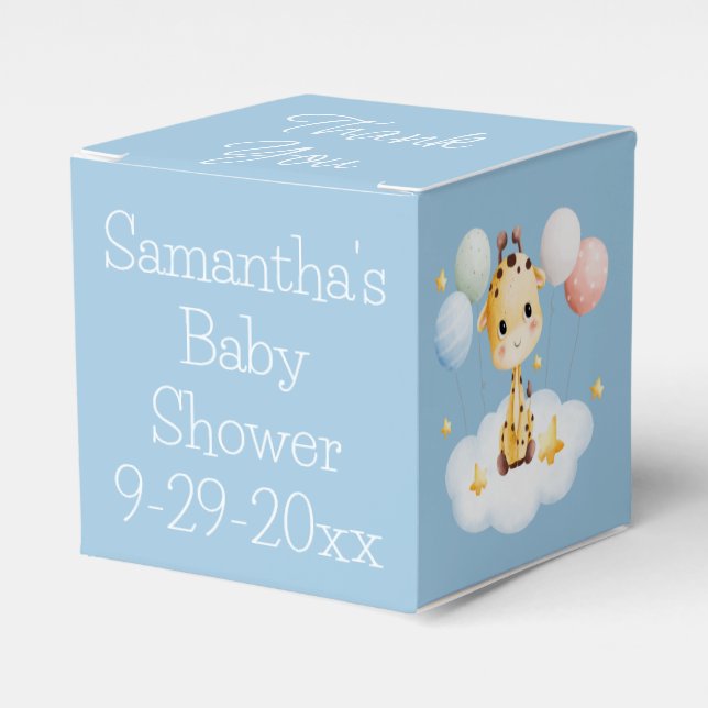 Luftballong Animals Pojke Baby Shower Presentaskar (Framsidan Sidan)