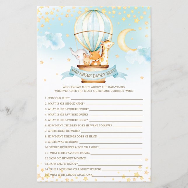 Luftballong Animals som känner pappa Best Game (Framsida)