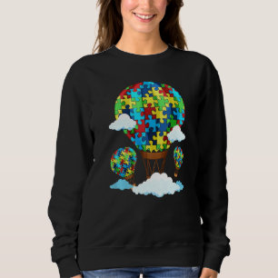 Luftballong Autism Awareness Cute Heart Puzzle T Shirt