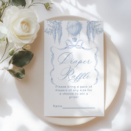 Luftballong av hålveck (Diaper raffle biljett) Tilläggskort