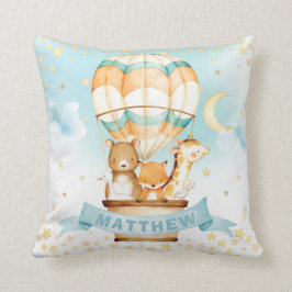 Luftballong Baby djur Boy Nursery Decor Kudde