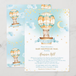 luftballong Baby Shower by Mail Nalle Inbjudningar