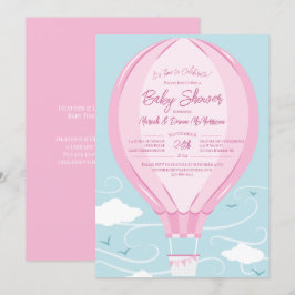 Luftballong Baby Shower Inbjudningar