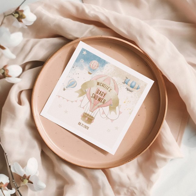 Luftballong Baby Shower Pappersservett (Skapare uppladdad)