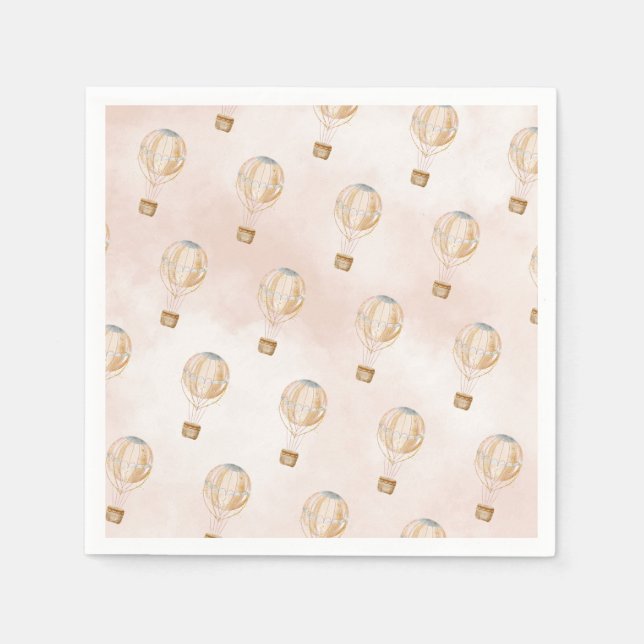 Luftballong Baby Shower Pappersservett (Framsidan)