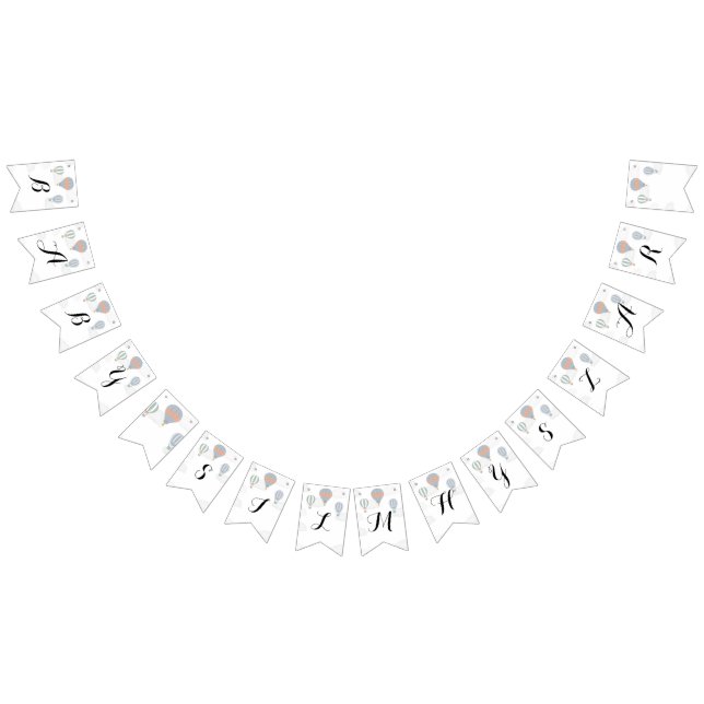 Luftballong Babyskylt Vimplar (Alla)