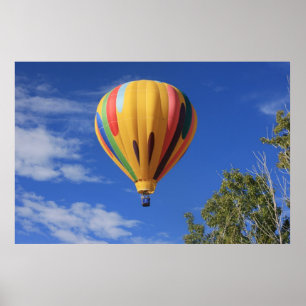 Luftballong backar över Quail för sjön, Cheyenn Poster