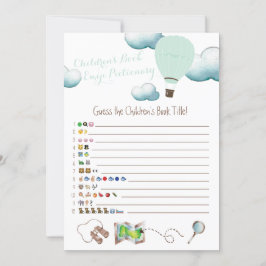 Luftballong Barns Bok Emoji Baby Shower  Inbjudningar
