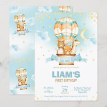 Luftballong Birthday Boy Cute Jungle Animals