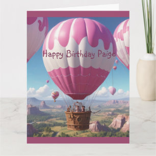 Luftballong Birthday Kort