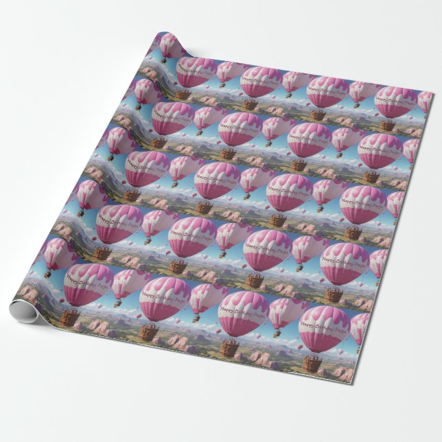 Luftballong Birthday Presentpapper (Utrullad)