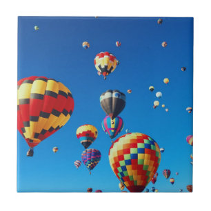 luftballong Blå himmel Kakelplatta