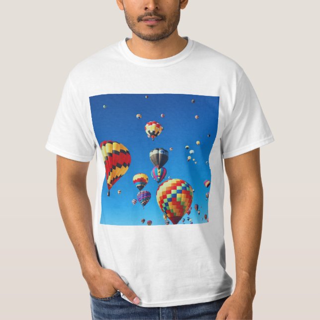 Luftballong Blå himmel T Shirt (Framsida)