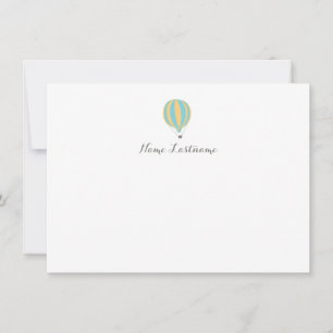 Luftballong Blue Gult Anpassningsbar Stationery Anteckningskort
