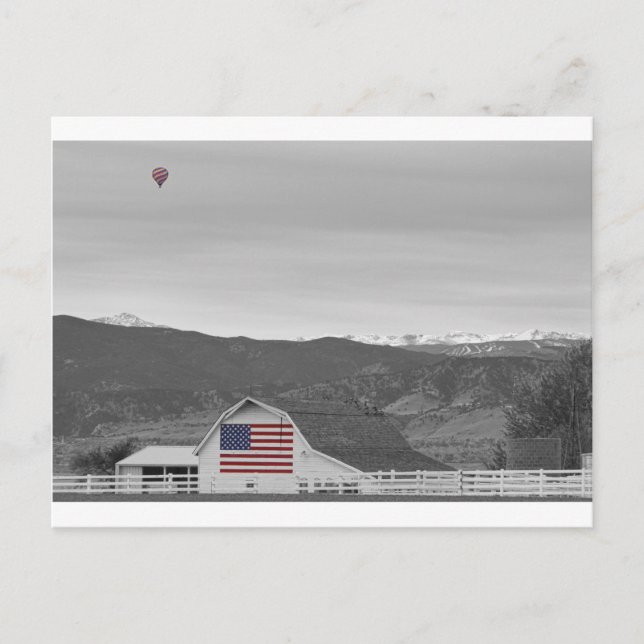 luftballong Boulder Flagga Barn och Eldora BWSC Vykort (Framsida)