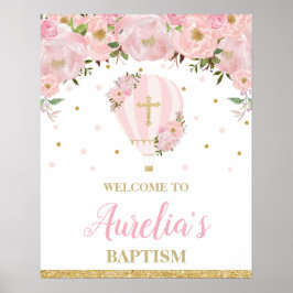  Luftballong Christening Baptism Välkommen Poster