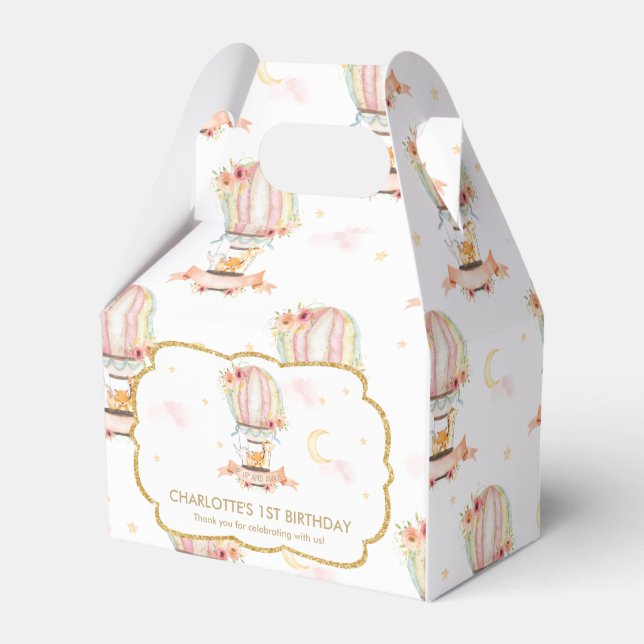 Luftballong Cute Animals Birthday Tack Presentaskar (Framsidan Sidan)