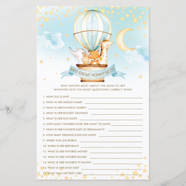 Luftballong Djur som känner till bästa Mamma (Framsida)