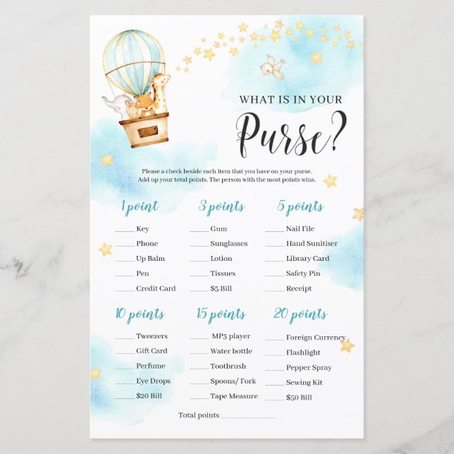 Luftballong djuren vad som finns i ditt handväska (Framsida)