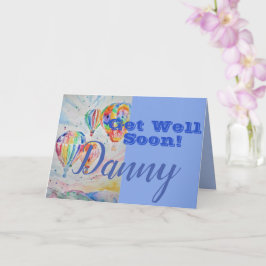 Luftballong - få snart Mans Namn-kort Kort